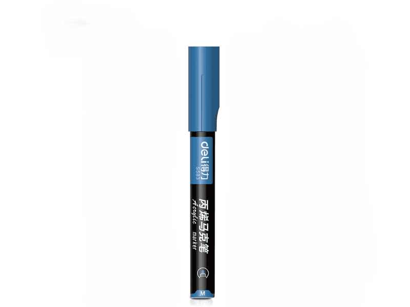 Deli akrilni marker S584 M03, metalik plava