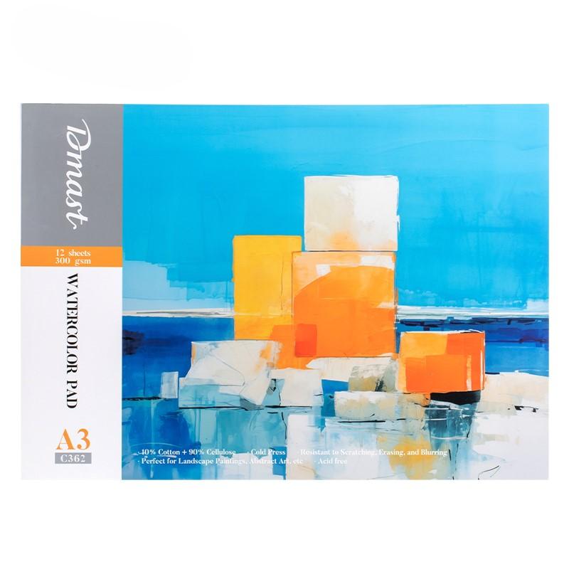 Dmast blok za crtanje s vodenim bojama Pebeo EC362, A3, 12 listova, 300g