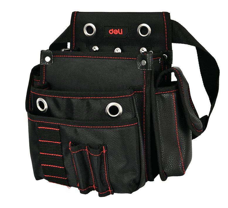 DELI torba za alat oko struka EDL5865, 25x11x25 cm, crna