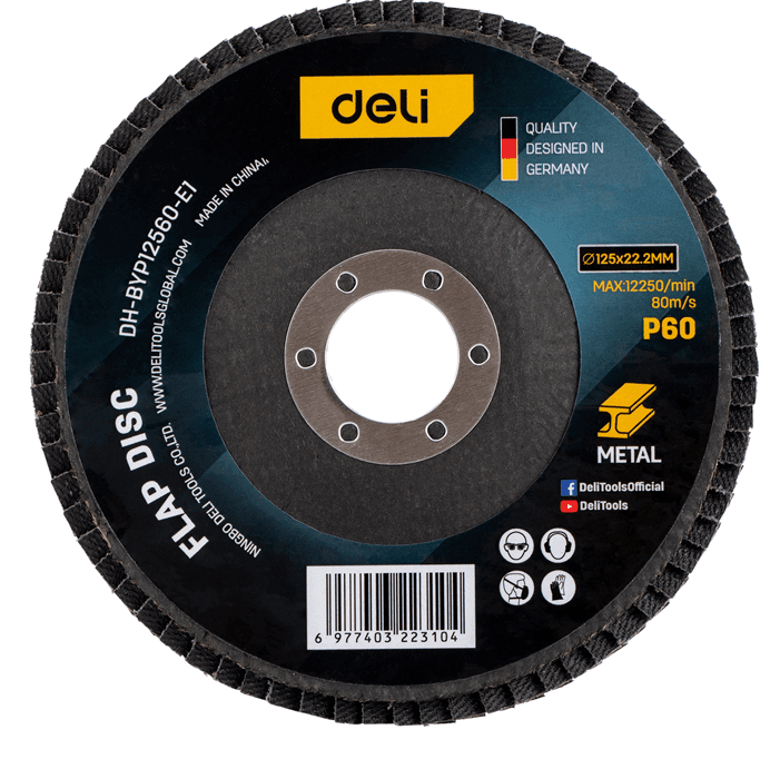 DELI TOOLS Lamelarni brusni disk al EDH-BYP12560-E1, 125 mm g60