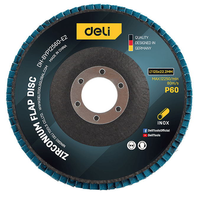 DELI ALTATI Lamelarni brusni disk za nehrđajući čelik/metal EDH-BYP12560-E2, 125 mm g60