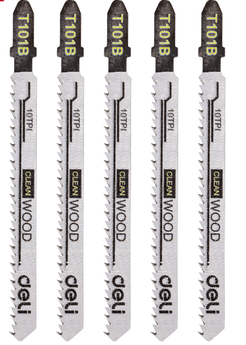 DELI TOOLS Set ubodnih pila za drvo EDH-QJT010-E3, 74 mm, 10 zubaca, 5 dijelova