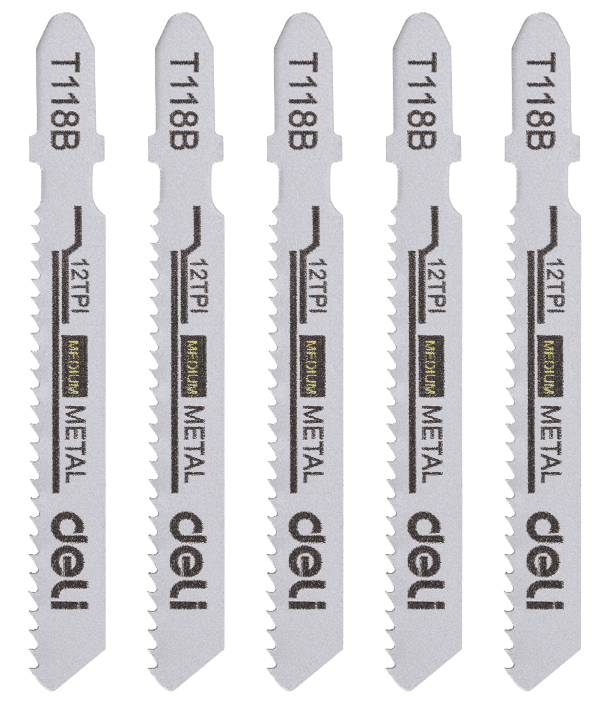 DELI TOOLS Set ubodnih pila za metal EDH-QJT012-E4, 50 mm, 12 zubaca, 5 dijelova