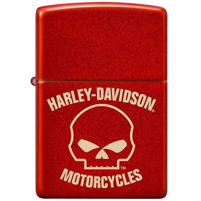 Zippo Upaljač Harley-Davidson Laser Skull Metallic Red 48603