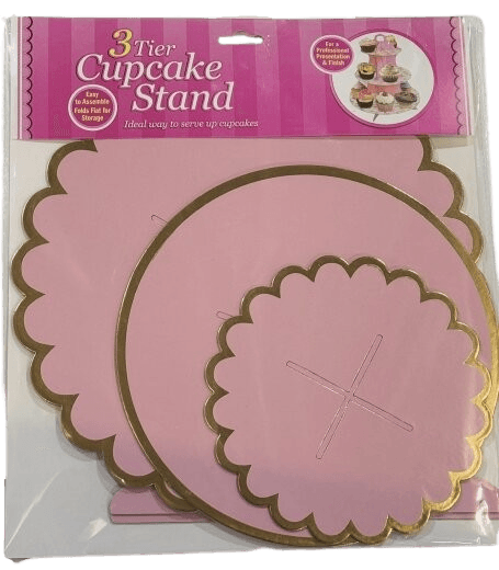 Stalak za mafine, Okrugli, 3 dijela, Rozi