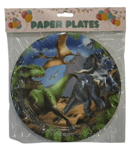 Papirni tanjiri Dinosaur, 23 cm, 6 komada