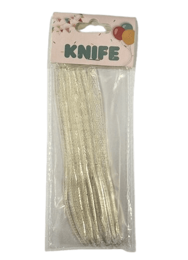 Set Plastičnih noževa Rainbow Gold, 6 komada