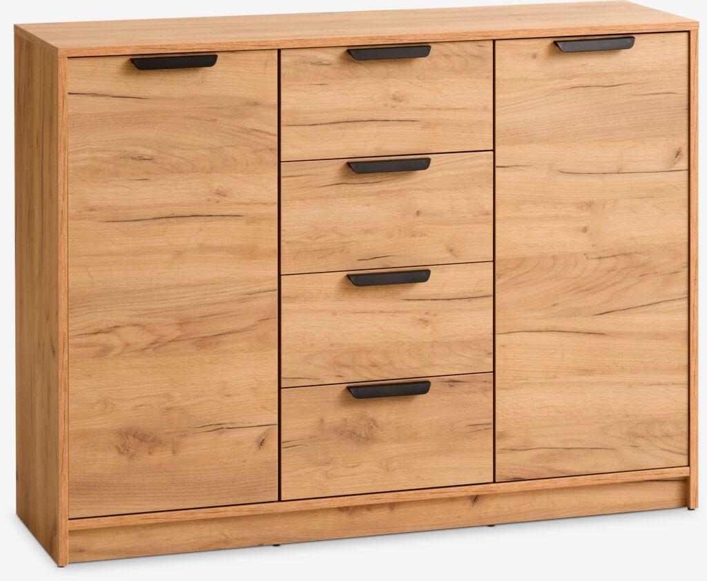 Linnea Komoda 118x89x36cm, Smeđa