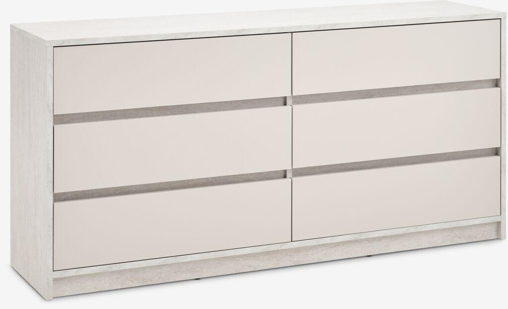 Linnea Komoda sa 3+3 ladice, Bež