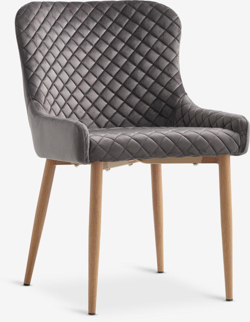 Linnea Trpezarijska stolica 52x82x62cm, Tamno siva