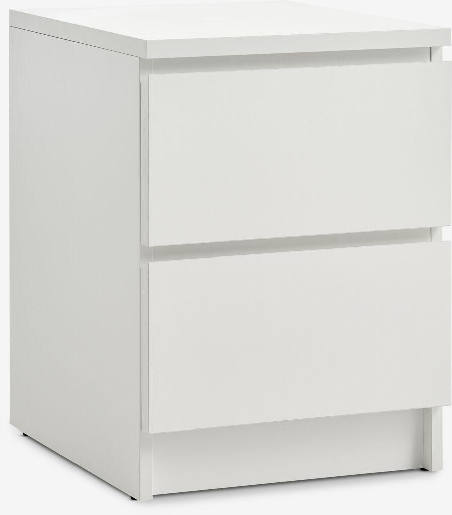 Linnea Noćni ormarić s 2 ladice, Bijela
