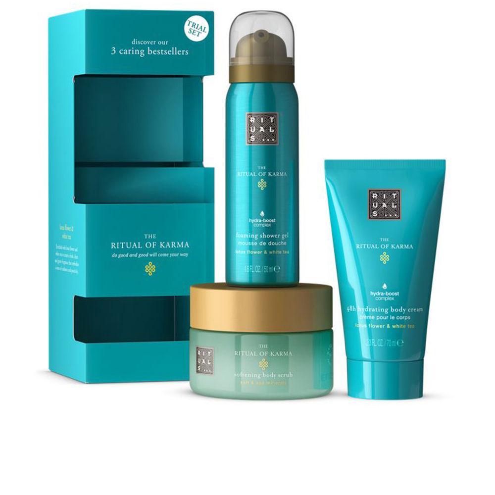 RITUALS Karma 48H Set hidratantna krema za tijelo 70 ml + gel za tuširanje 50 ml + piling za tijelo 125 g