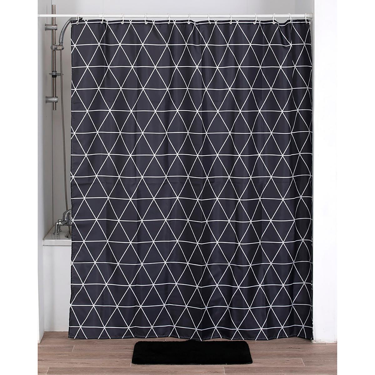 TENDANCE Zavjesa za kupanje + 12 kuka za kačenje 180x200 cm Osaka