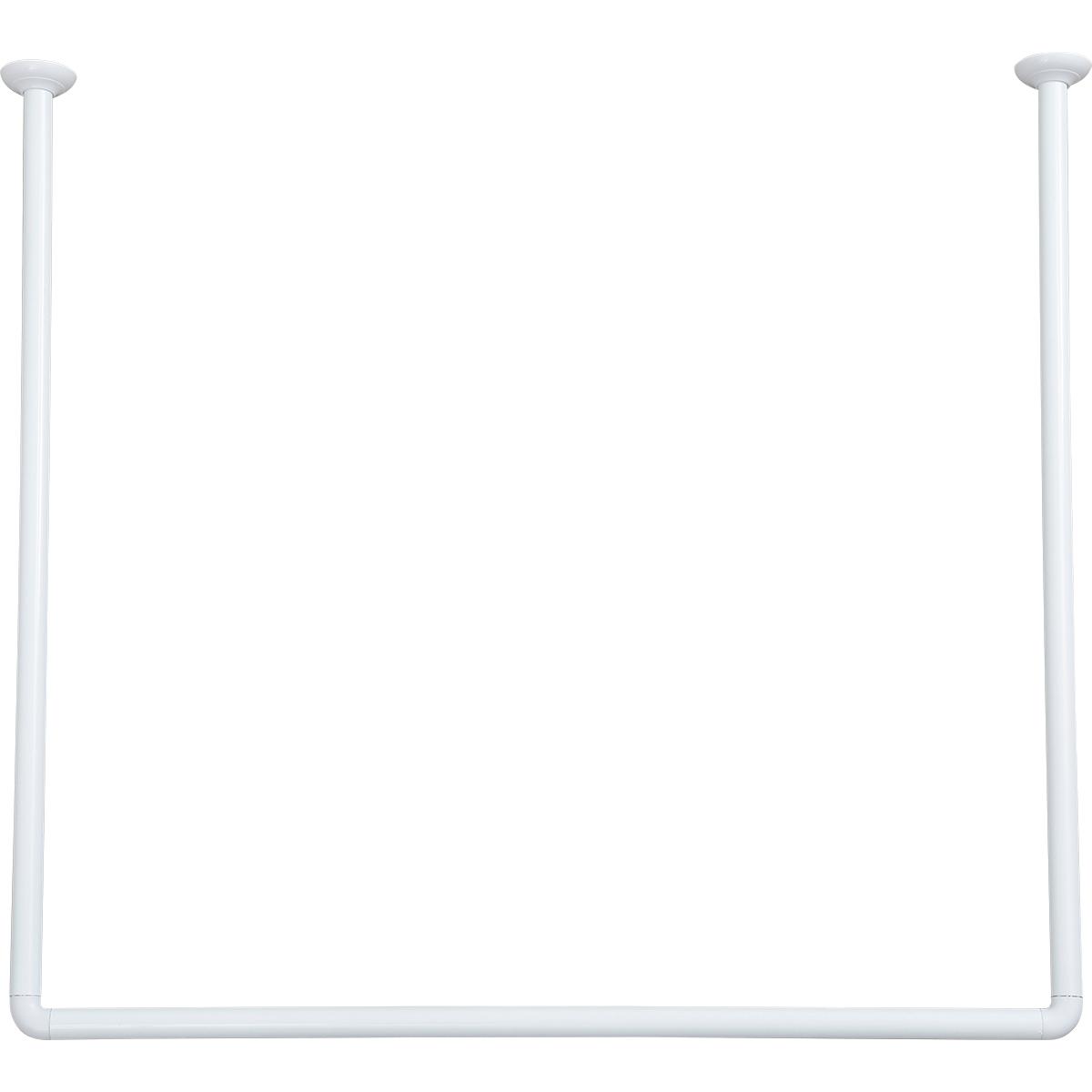 TENDANCE Držač za zavjesu za kadu 80x80x80 cm aluminij, bijela