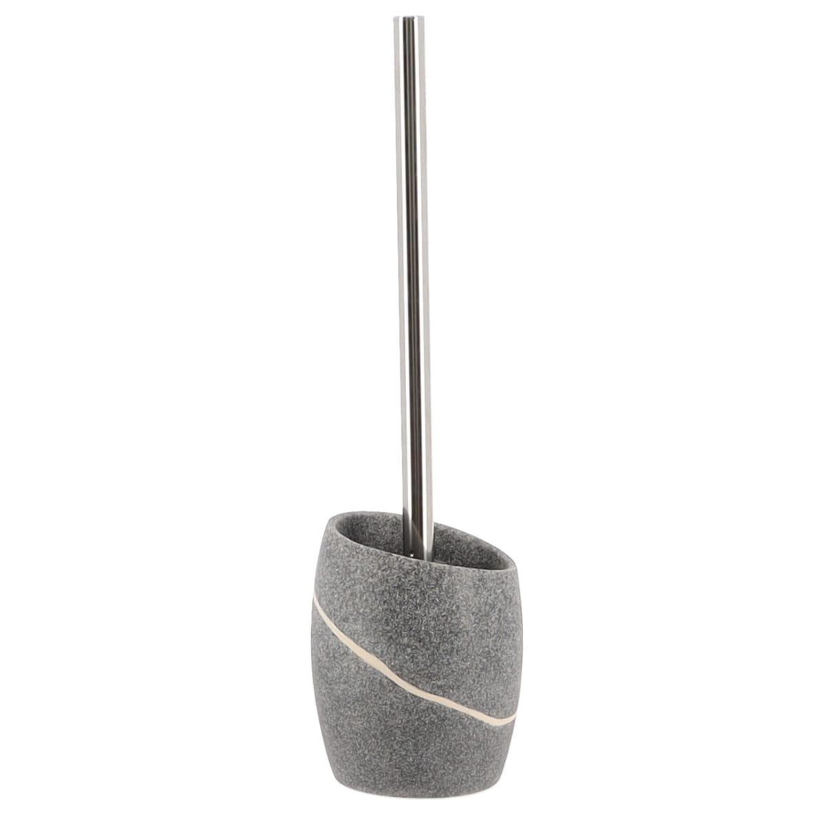 TENDANCE WC četka s efektom kamena 36,6x10,2x9,7 cm poliresin, siva