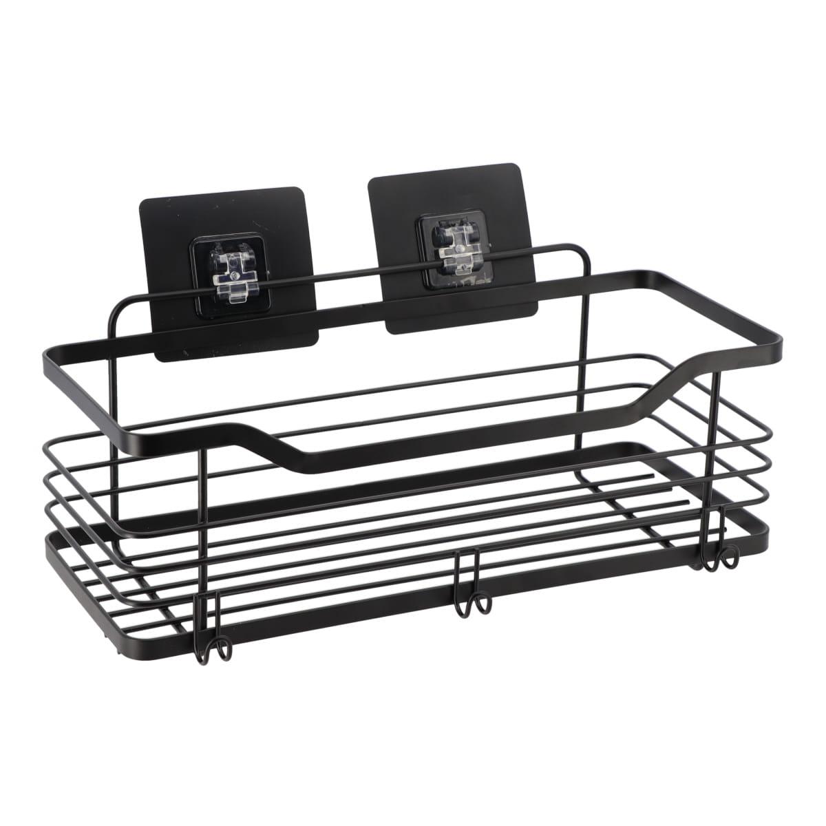 TENDANCE Samoljepljiva zidna žičana polica 3m 31 x 15,5 x 16,5 metalna, crna