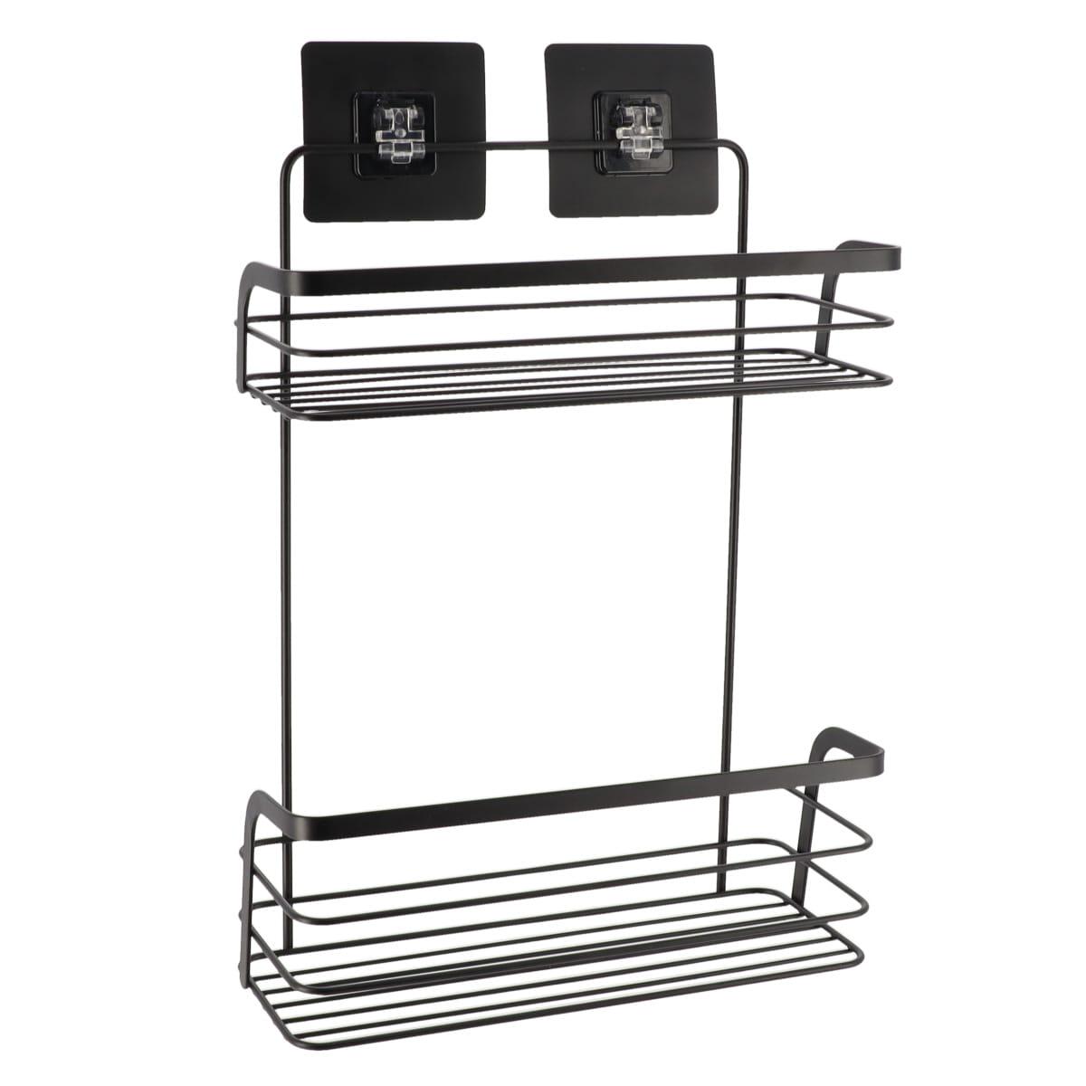 TENDANCE Zidna žičana polica dvostruka samoljepljiva 3m 26,4 x 11 x 39,5 metalna, crna