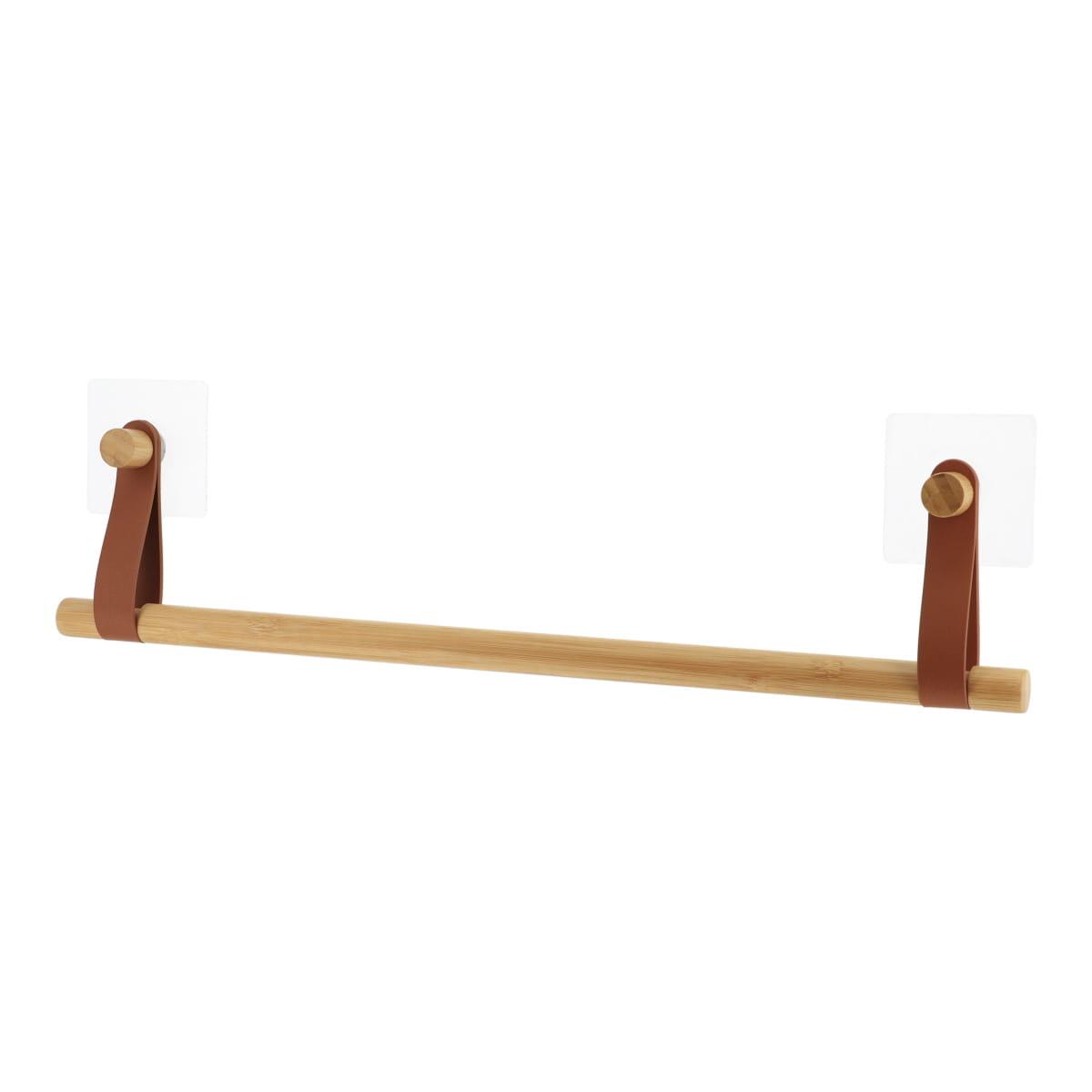 TENDANCE Samoljepljivi držač za ručnike 11,5x50x2,5 cm bambus, smeđa
