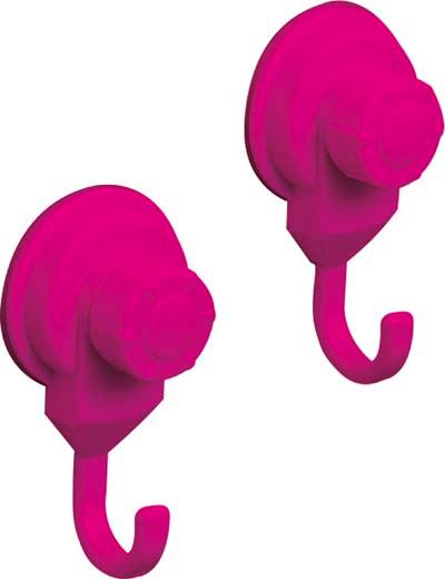 TENDANCE Vakuumska vješalica 2/1 4,5x3,5x8,7cm pp, roza