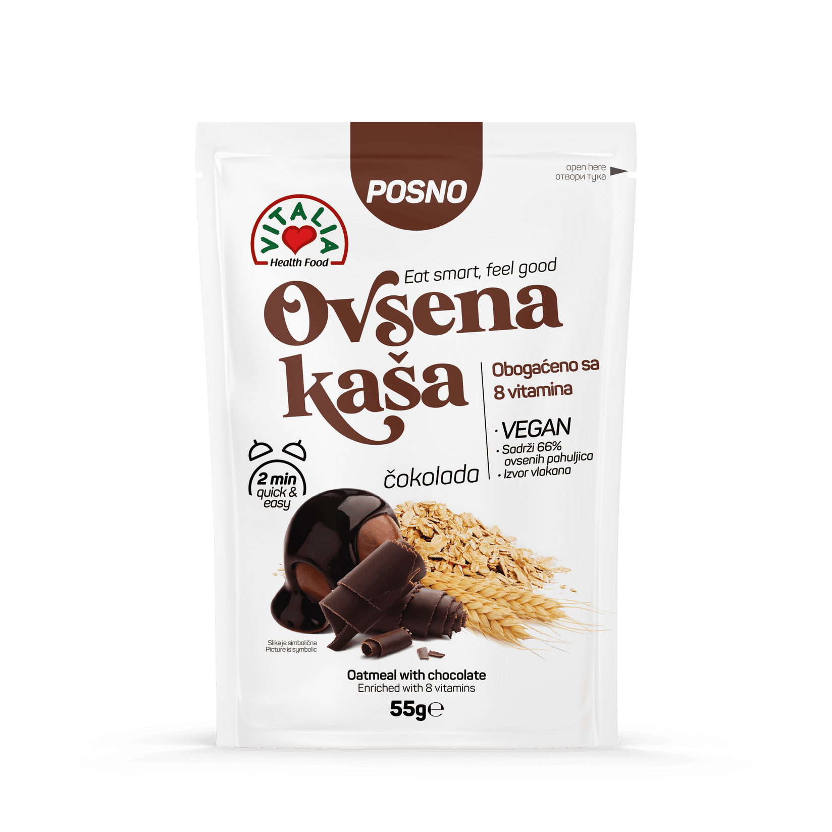 Vitalia zobena kaša, čokolada 55g