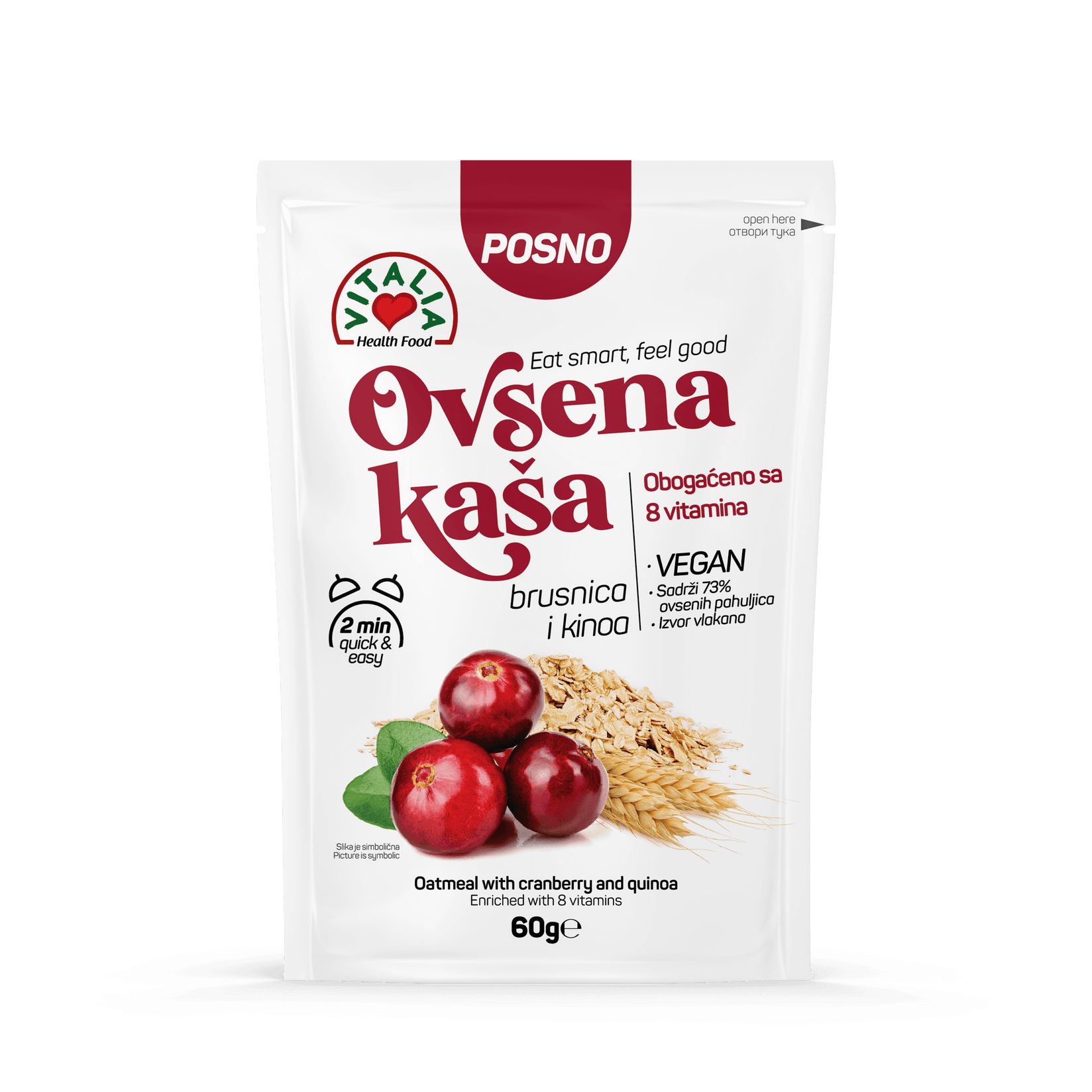 Vitalia zobena kaša, brusnica i kvinoja, 60 g