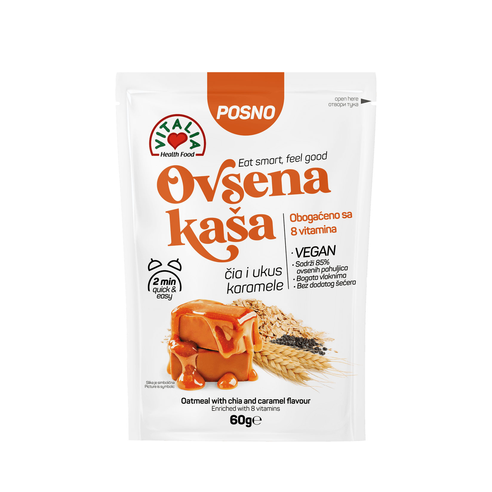 Vitalia zobena kaša, karamela i chia, 60g