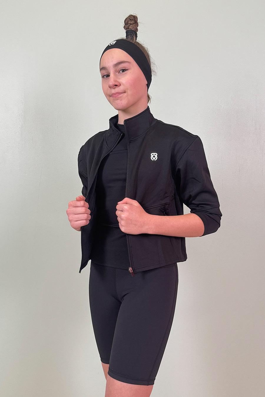 Speed Active Jakna za djevojčice Teen Sport, Crna