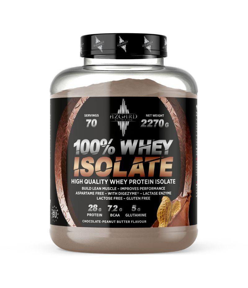 Azgard Whey Isolate 100 %, 2270 g, Čokolada-kikiriki puter