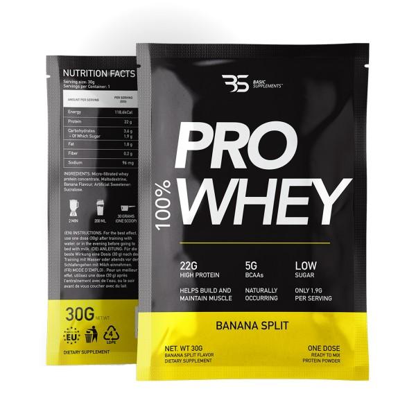 Basic Supplements, PRO Whey, 30 g, Banana split