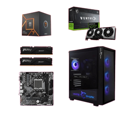 Start Desktop računar Kingsbane, Ryzen 7 7700, RTX 5070 Ti, 32GB DDR5, 1TB SSD, Windows 11 Pro, Office 2021, Crni