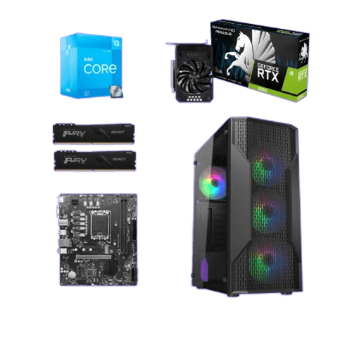 Start Desktop računar Lumix, i3 12100F, 16GB DDR4, 512GB SSD, RTX 3050, Windows 11 Pro, Office 2021, Crni