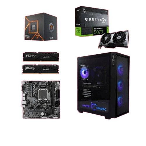 Start Desktop računar Obsidian, Ryzen 7 7700, RTX 5070, 32GB DDR5, 1TB SSD, Windows 11 Pro, Office 2021, Crni