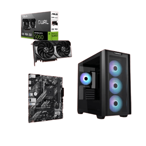 Start Računar Flare, Ryzen 5 5600X OC, RTX 5060 OC, 32GB DDR4, 1TB SSD