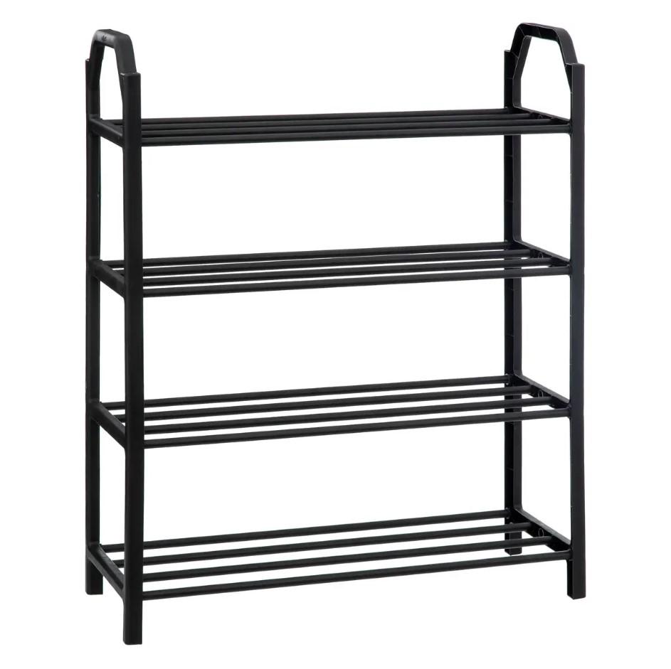 FIVE Stalak za cipele 50x18,4x65cm metal/pp, crni