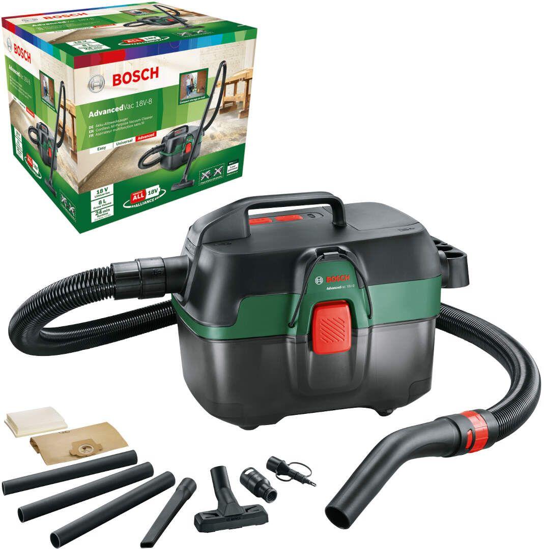BOSCH Akumulatorski univerzalni usisivač za suho/mokro usisavanje, AdvancedVac 18V-8, Solo