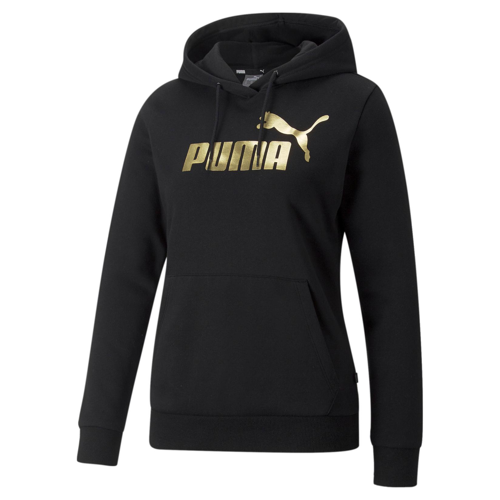 PUMA Ženska dukserica ESS+ s kapuljačom s metalik logom FL, 849958-01, crna