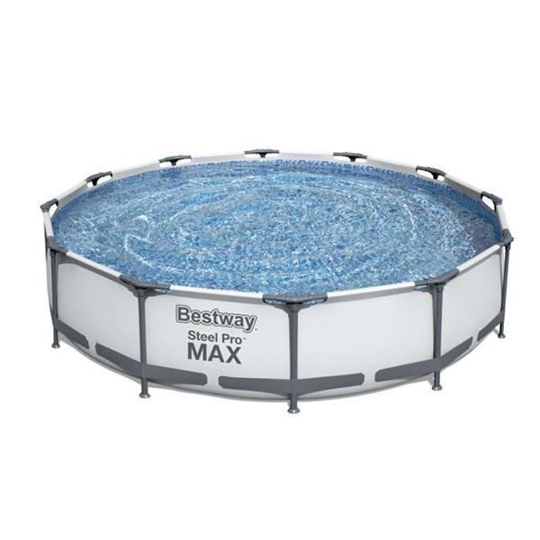 BESTWAY Bazen za dvorište 305x76cm Max sa čeličnim ramom sivi