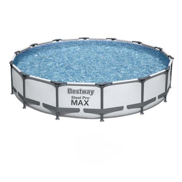 BESTWAY Vrtni bazen 427x84 cm Steel Pro Max sivi