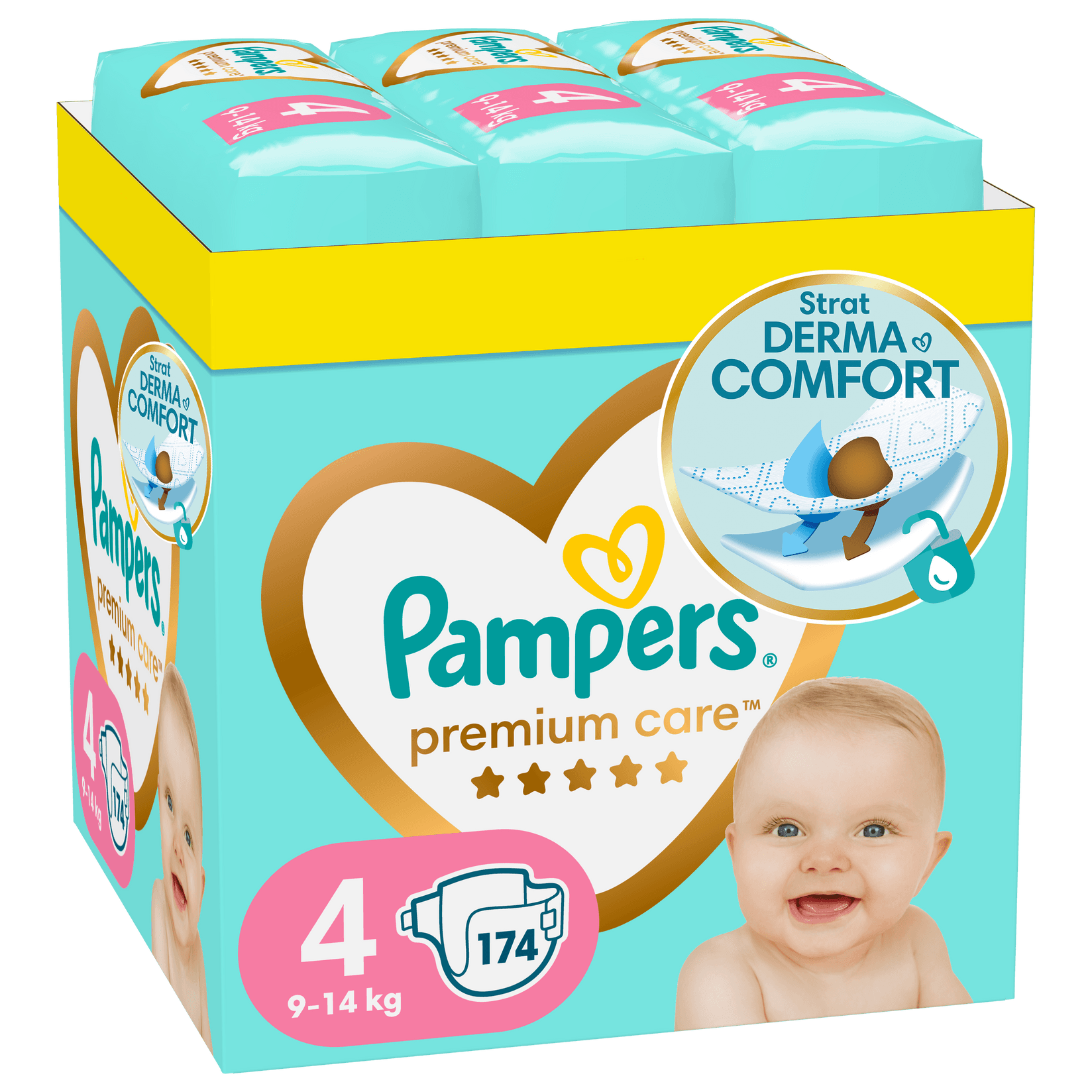 Pampers Pelene Premium 4, Monthly, MSB, 9-14kg, 174/1