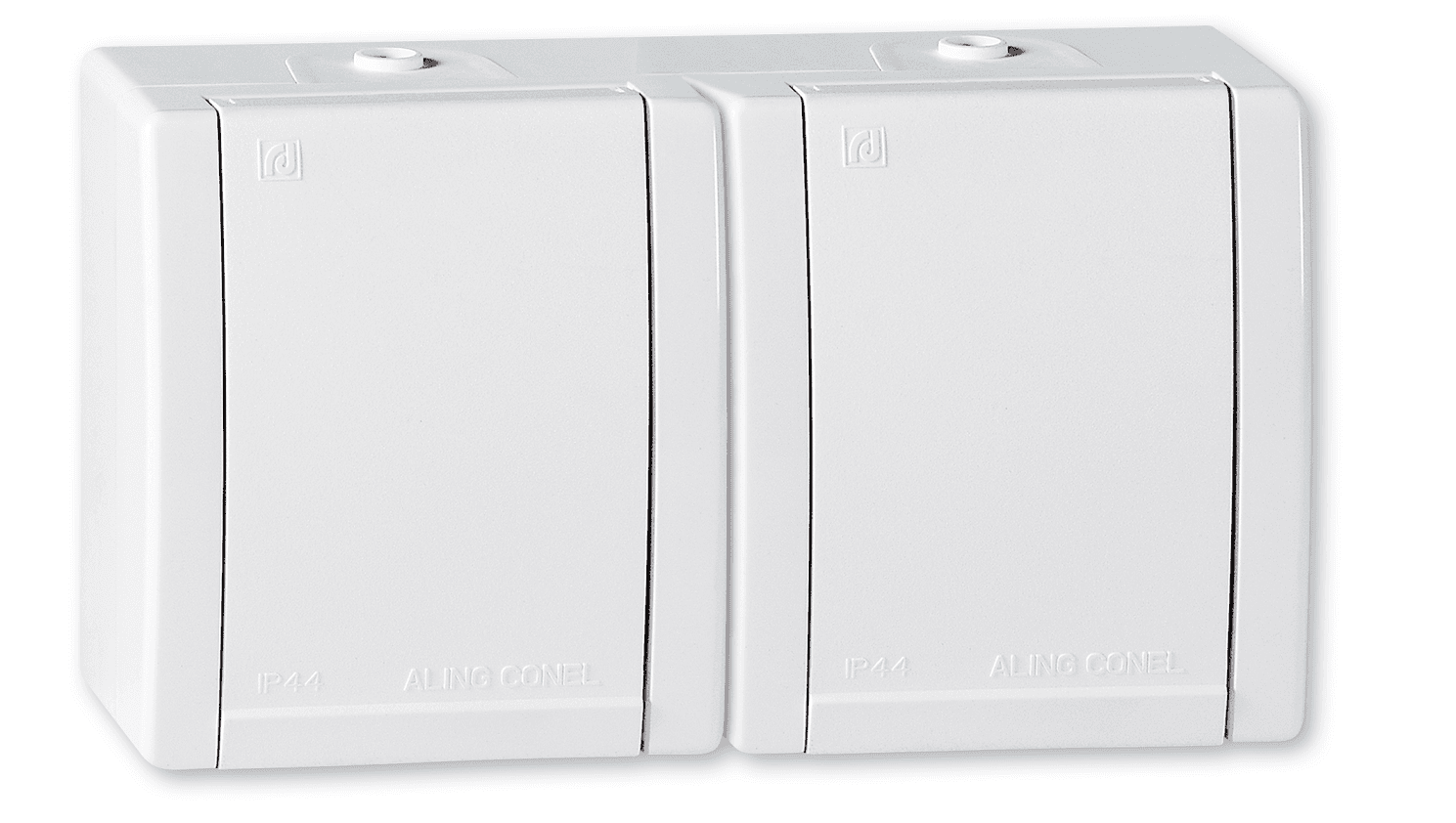 ALING-CONEL Dvostruka dvopolna utičnica s plastičnim uložkom POWER IP44 bijela