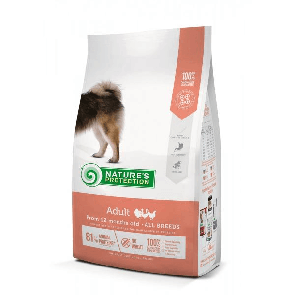 NATURE'S PROTECTION Suha hrana za pse s piletinom za odrasle 12 kg
