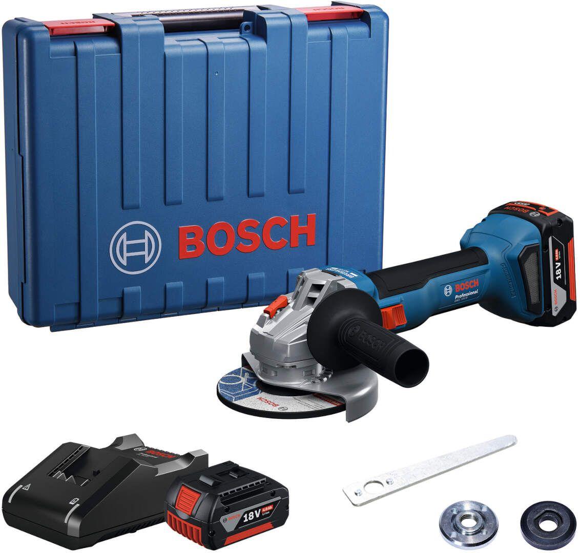 Bosch Akumulatorska kutna brusilica GWS 18V-8, 125 mm, 2x4,0 Ah + punjač + kofer 06019N9020