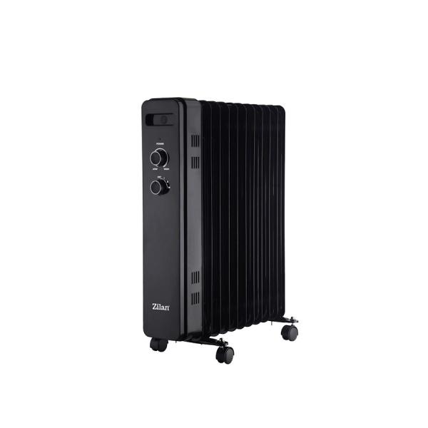 ZILAN Radijator ZLN8450, 2500W, 11 rebara, Termostat, Crni