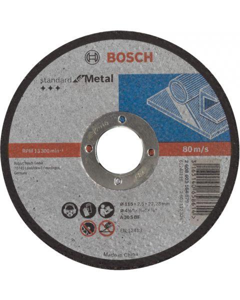 BOSCH daska za rezanje ravna Standard za metal A 30 S BF, 115 mm, 22,23 mm, 2,5 mm - 2608603164