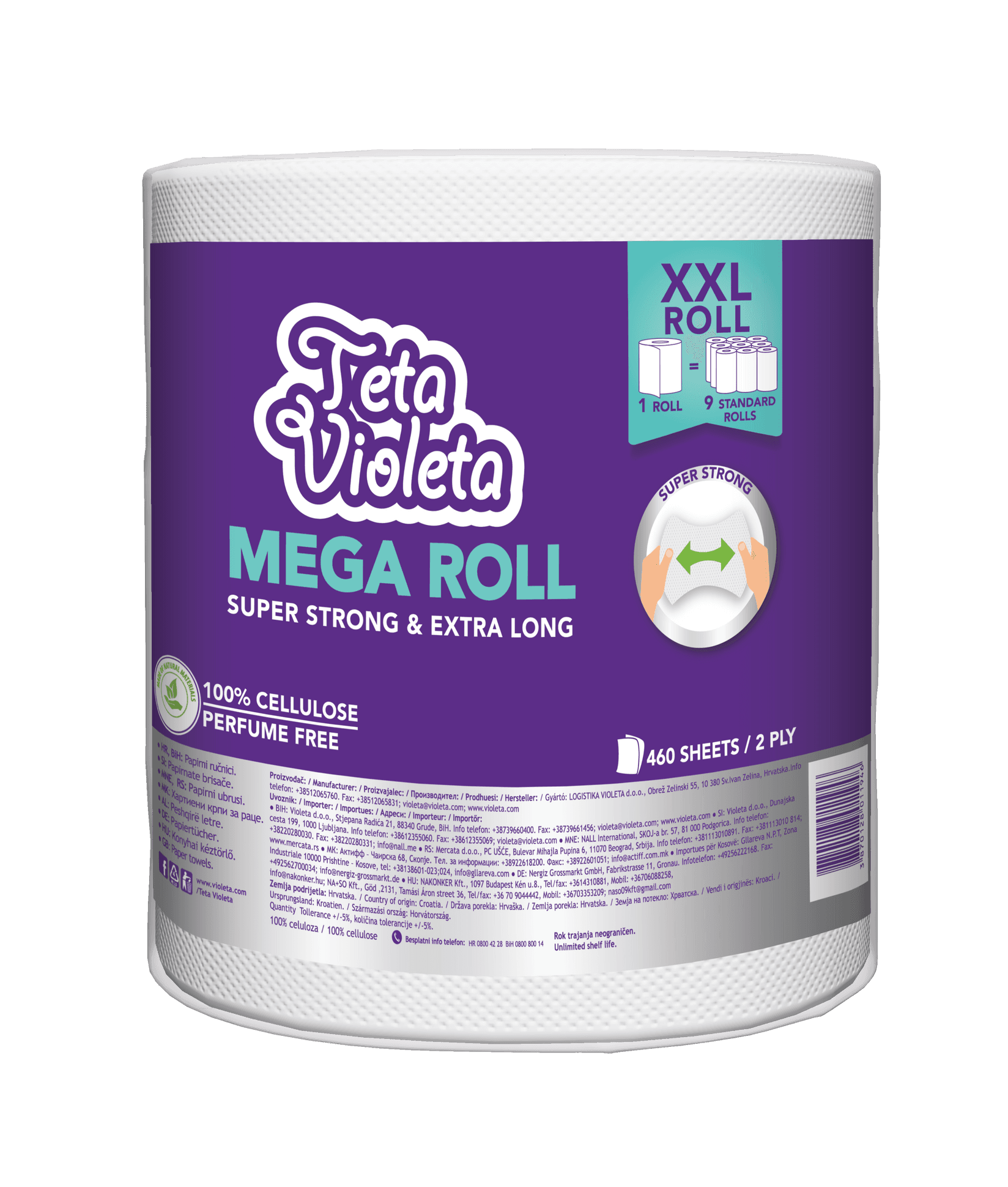 VIOLETA Kuhinjske maramice mega rola 1/1 460 listova.