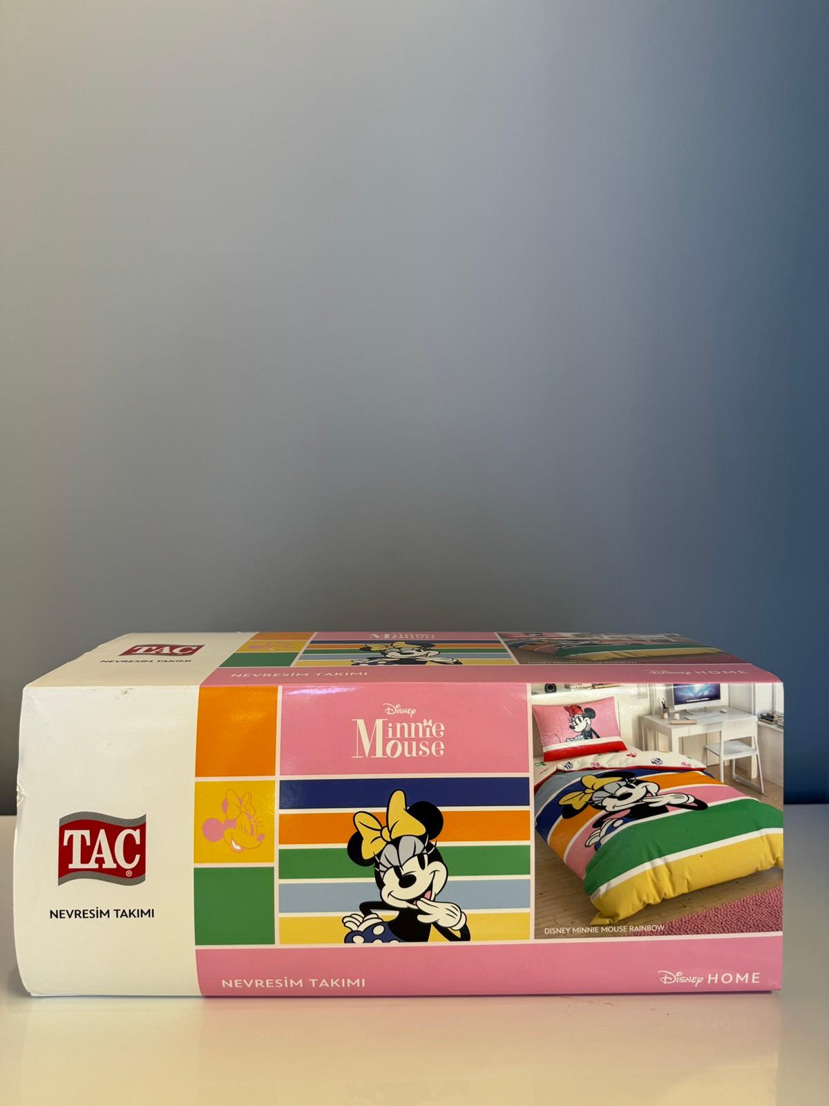 Tac set posteljine za djevojčice Minnie Mouse Duga, 100x200cm, Šareni