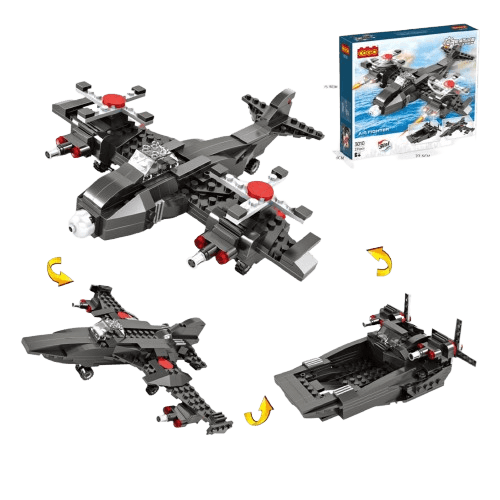 Cogo Dječija igračka Transformirajući avion MKE669208, Kocke, 3u1, 27.5x25.5 cm, 238 komada