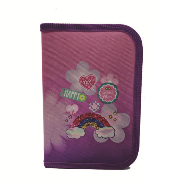 Tomo šped Pernica 1-zip Good Vibes 32262, Roze