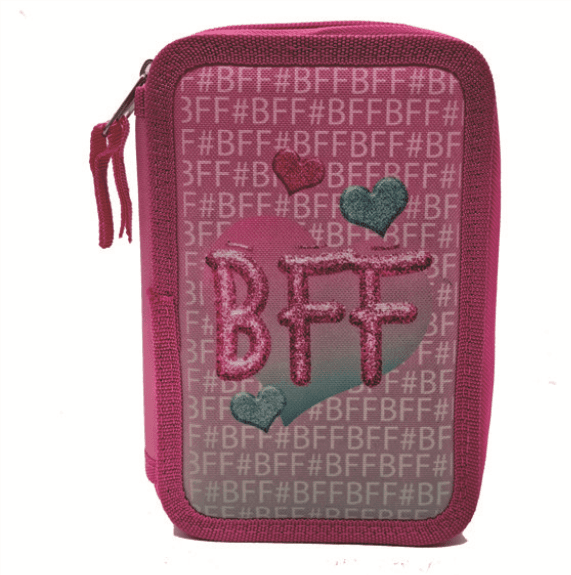 Tomo šped Pernica 1-zip BFF 32261, Roze