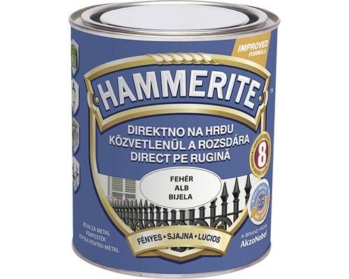 HAMMERITE 3u1 sjajni lak za metal 0,75l, BIJELI